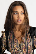 Una Paisley Dress - Black Gold