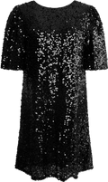 Julfrid Glitter Dress - Svart