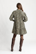 Embla Cord Print Dress - Green