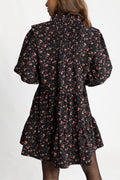 Embla Cord Print Dress - Black