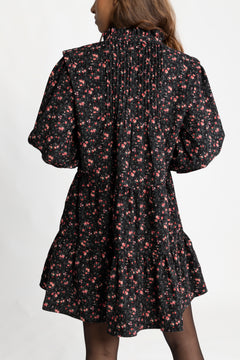 Embla Cord Print Dress - Black