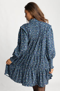 Embla Cord Print Dress - Blue