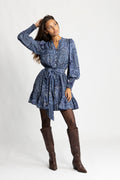 Gertrude Patch Dress - Navy