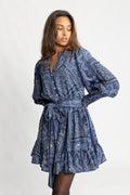 Gertrude Patch Dress - Navy