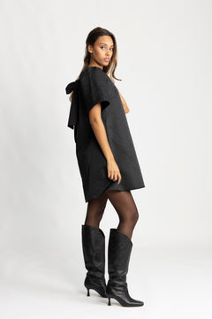Bertine Bow Dress - Black