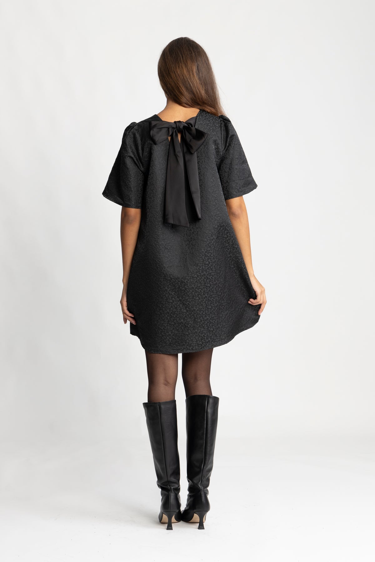 Bertine Bow Dress - Black