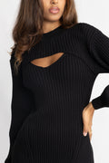 Norfrid Knit Dress - Black