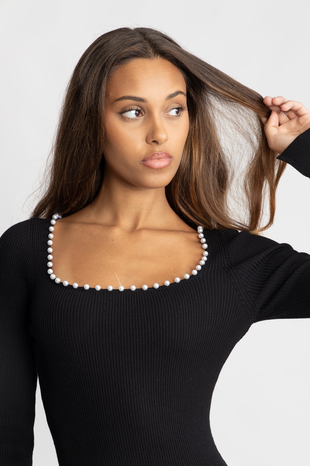 Nor Knit Pearl Dress - Svart