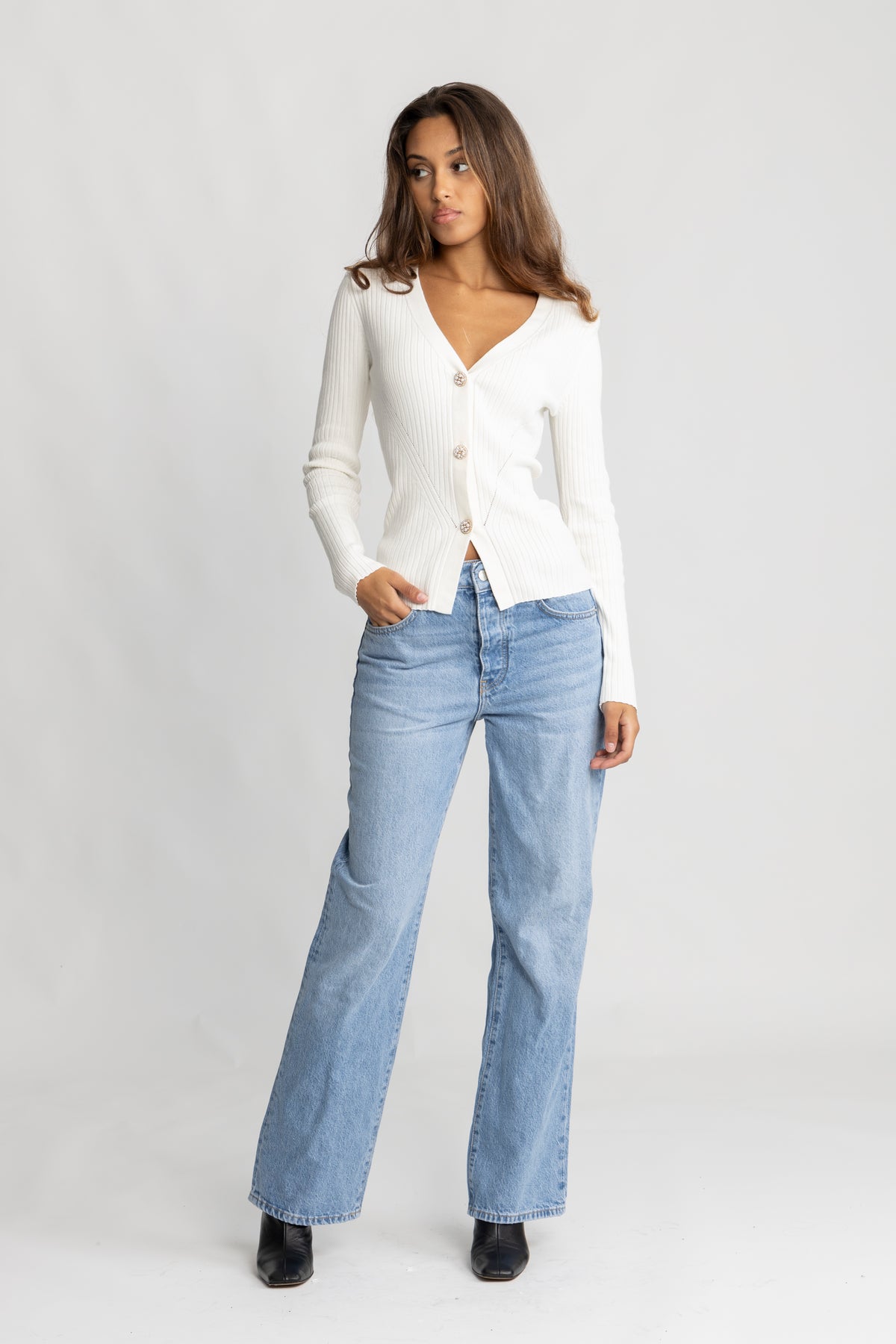 Norhild Knit Cardigan - Creme