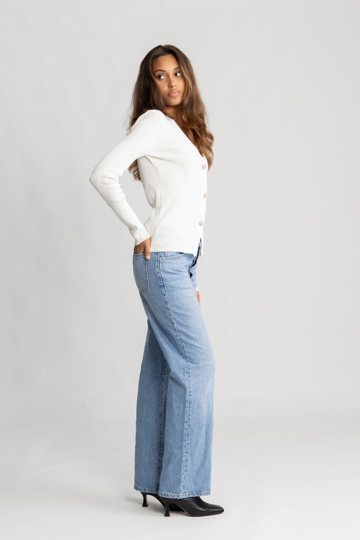 Norhild Knit Cardigan - Creme