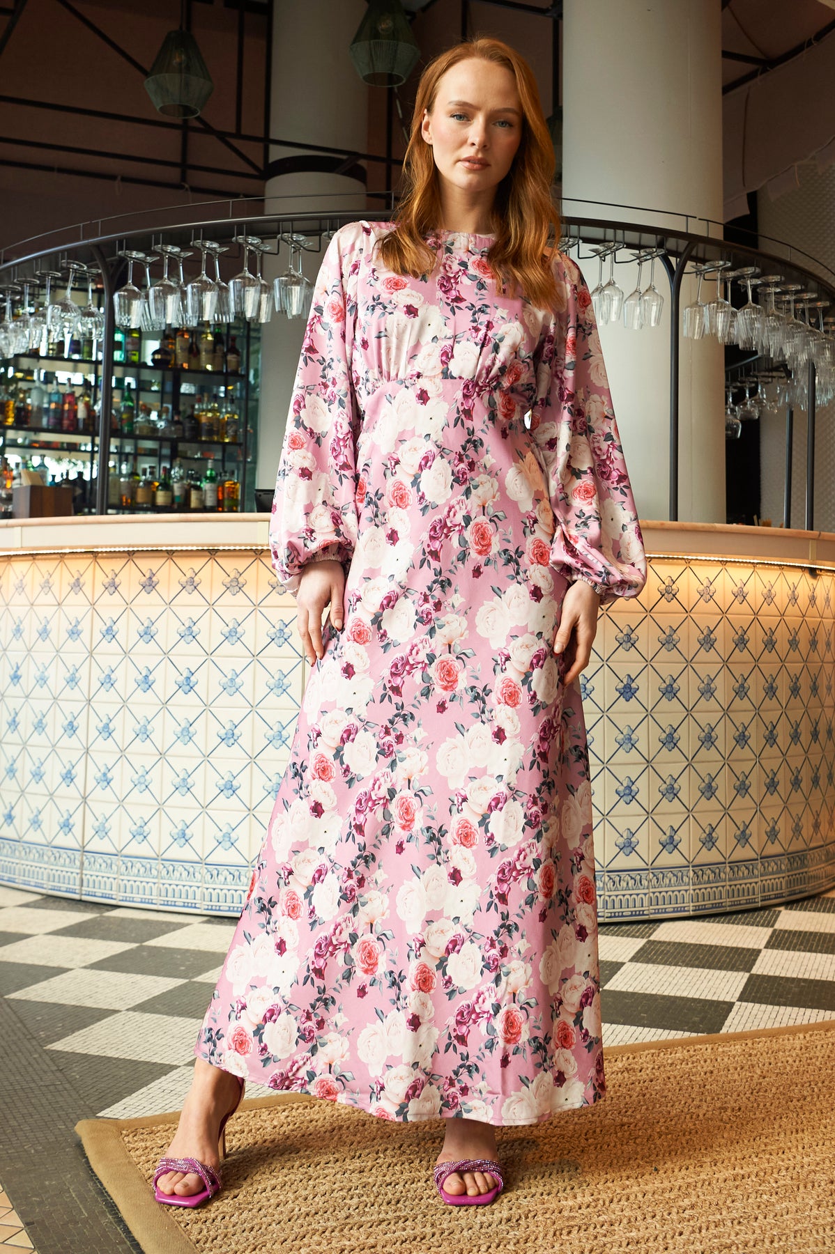 Edda Print Dress - Rose