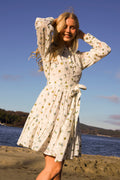 Liv Broderie Anglaise Dress - Forglemmegei White