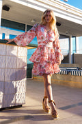 Jade Wave Dress - Rosendal Red