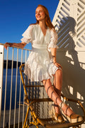 Valeria Broderie Anglaise Dress - White