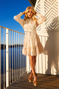 Liv Broderie Anglaise Dress - Pink Petite White