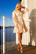 Liv Broderie Anglaise Dress - Pink Petite White