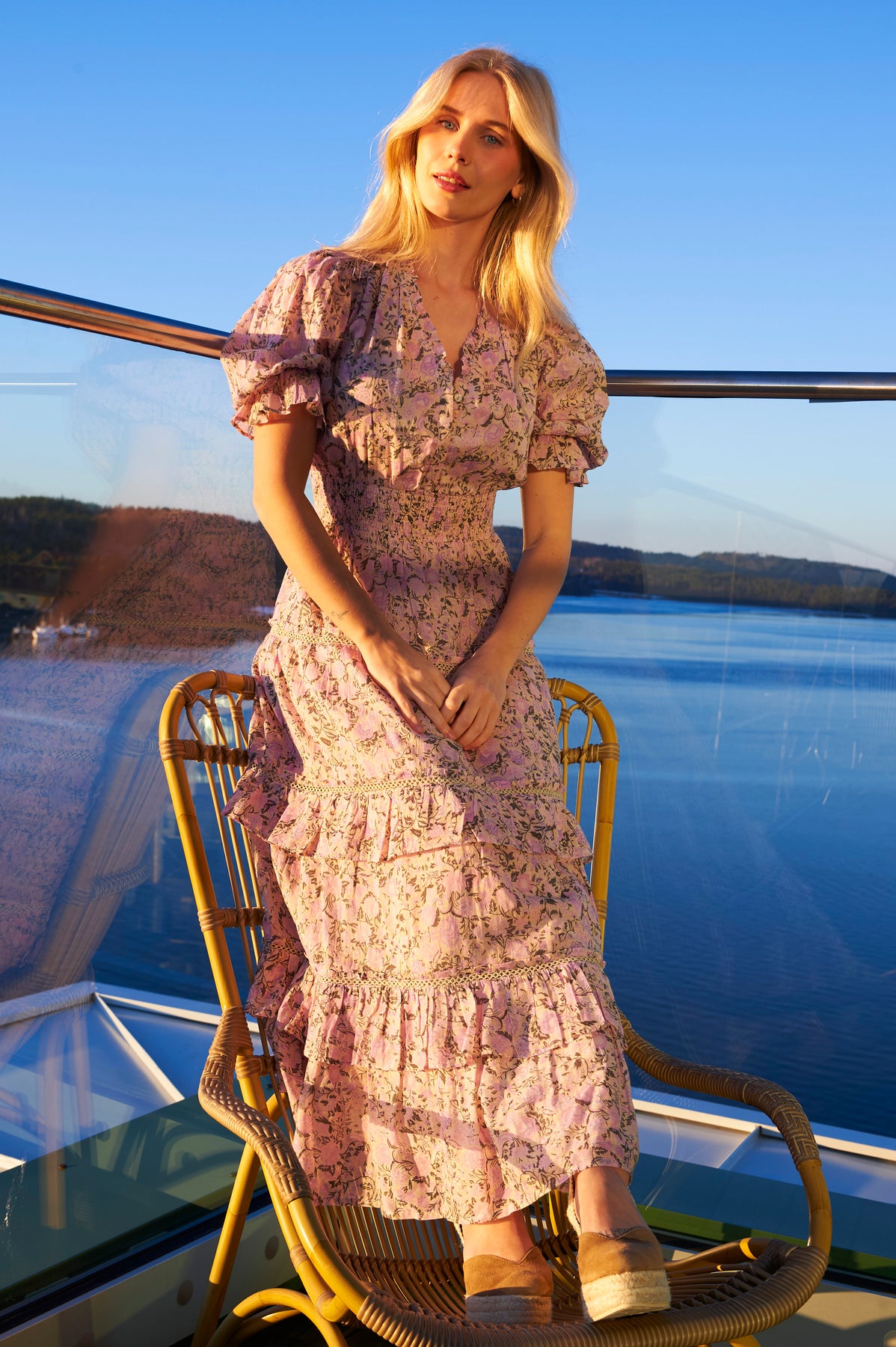 Vera Voile Maxi Dress - Pink Fleur