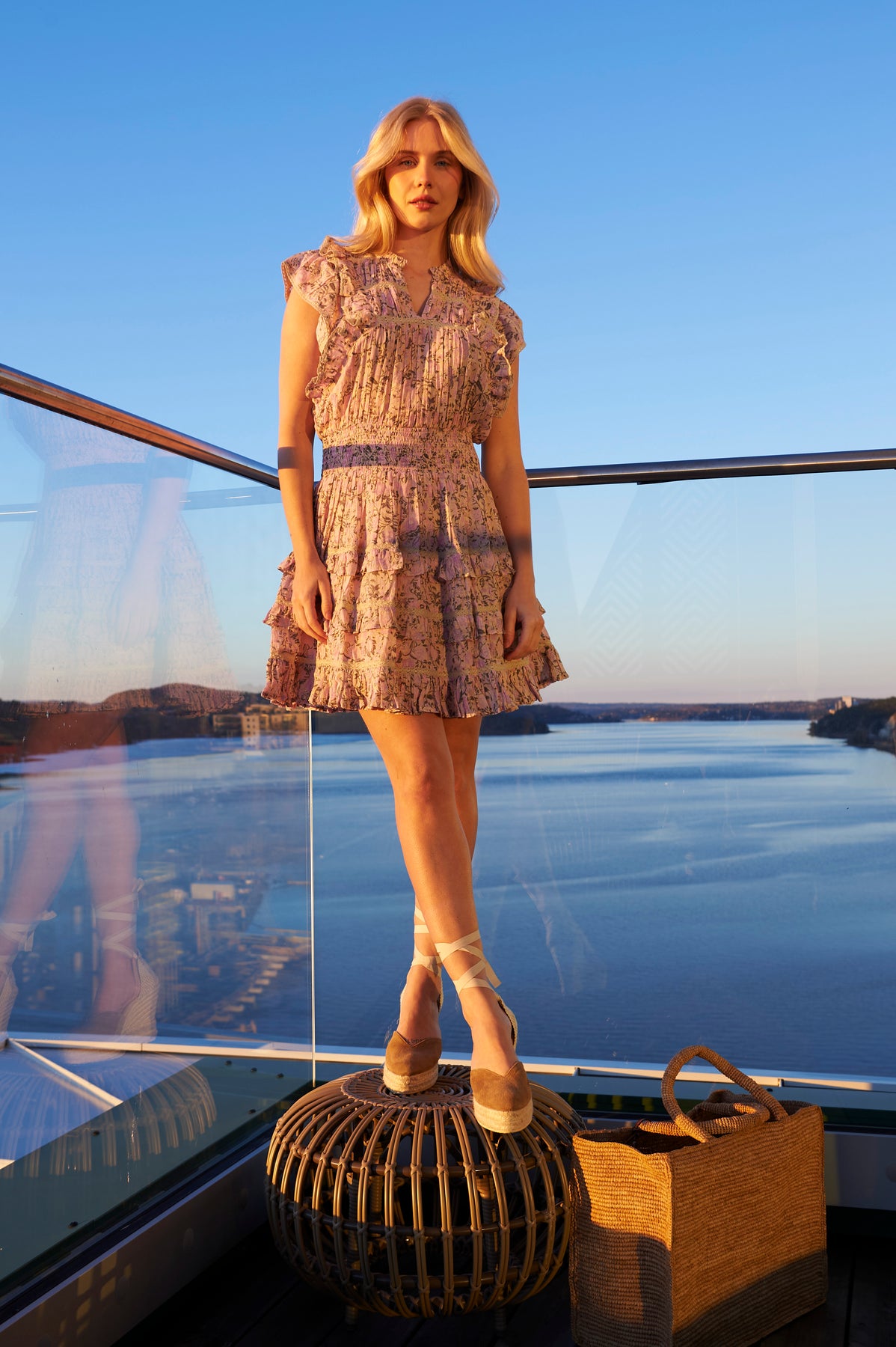 Fryd Voile Dress - Pink Fleur