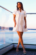 Embla Dress - White Brocade