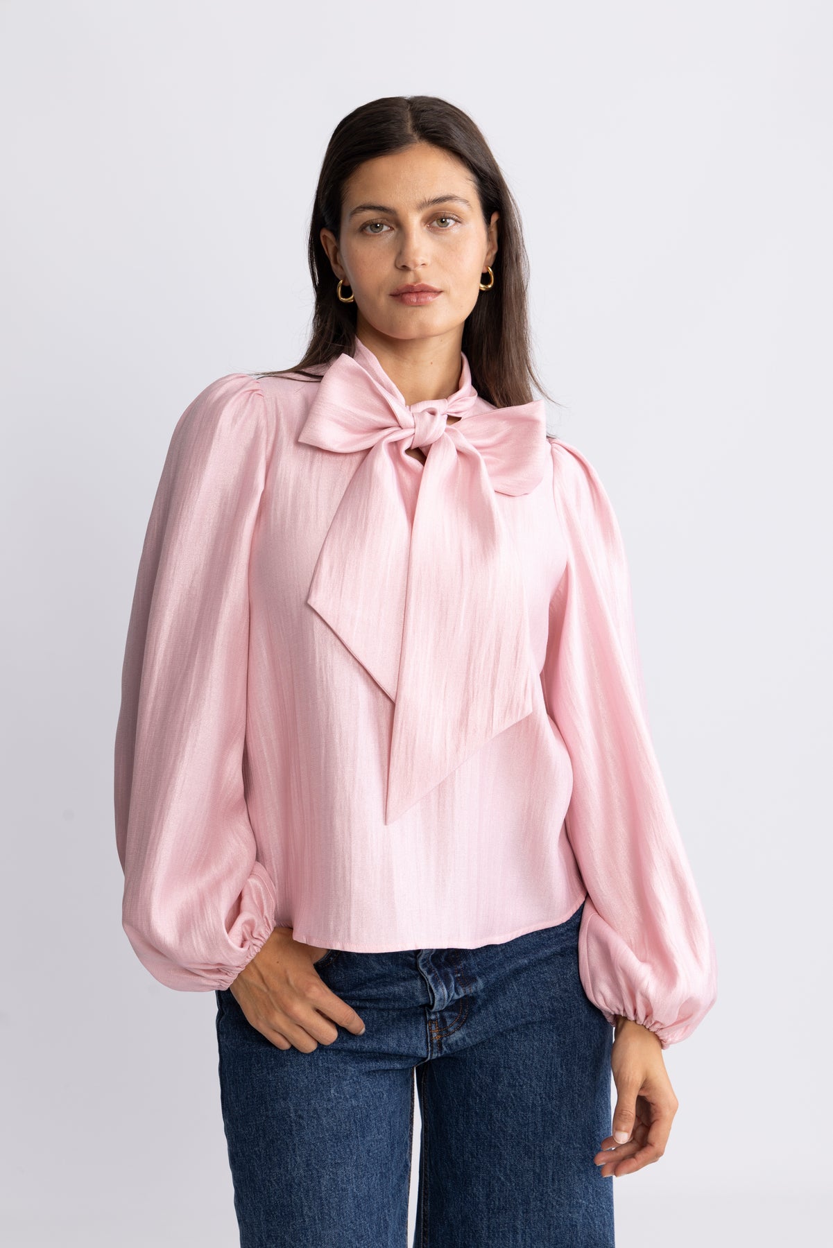 Jofrid Bow Blouse - Rosa
