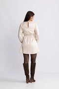Edda Short Dress - Creme