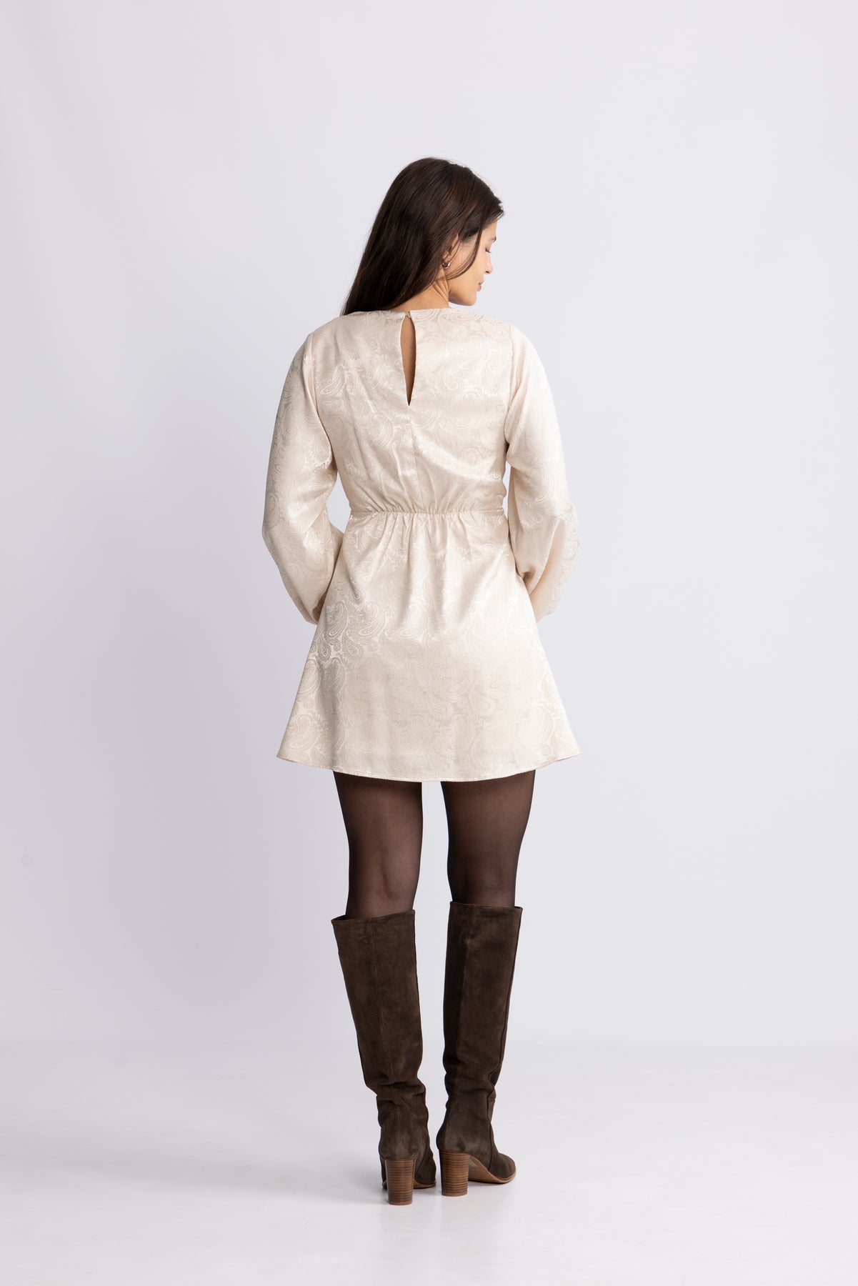 Edda Short Dress - Creme