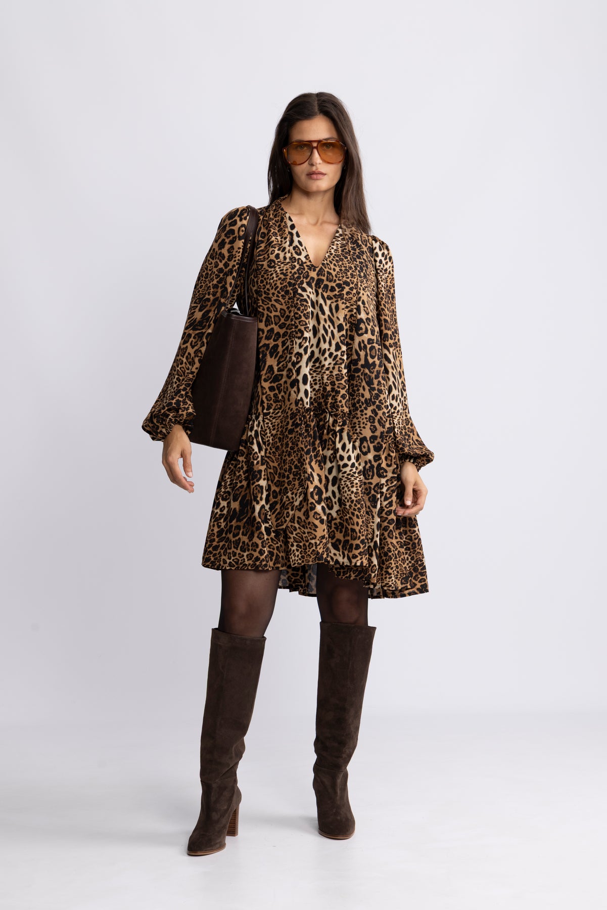 Jofrid Bow Miniklänning - Leopard