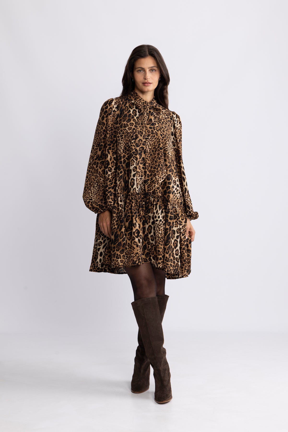 Jofrid Bow Miniklänning - Leopard