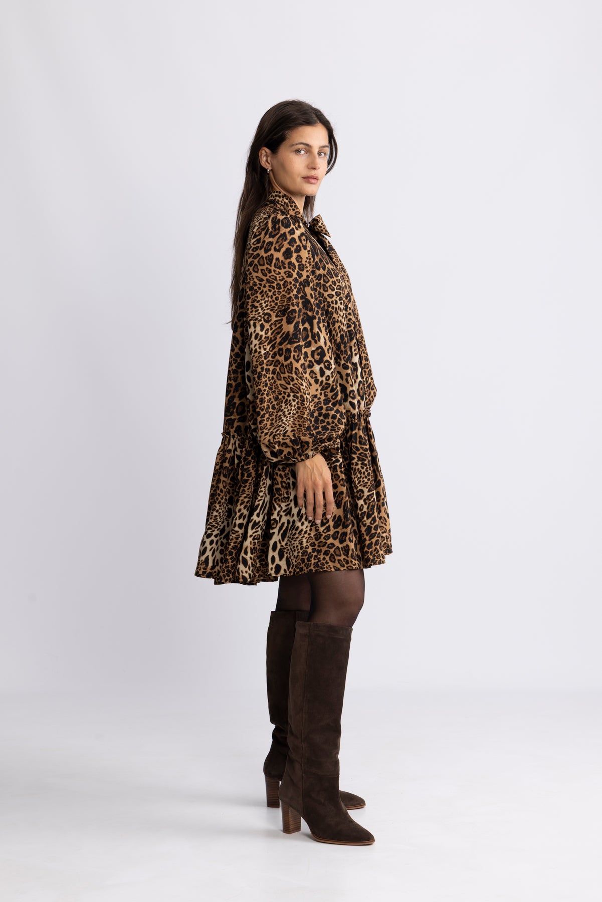Jofrid Bow Miniklänning - Leopard