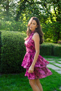Idun Mini Dress - Fuchsia Flower