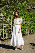 Vendla Voile Maxi Skirt - White