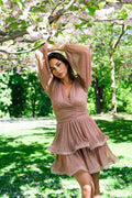 Jade Wave Dress - Light Pink Sparkle