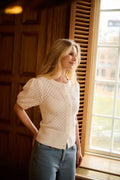 Kari Crochet Tee - Off White