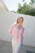 Emma Stripe Blus - Rosa
