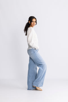 Tiril Smock Top - White