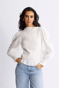 Tiril Smock Top - Vit