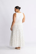 Rana Broderie Anglaise Kjol - Forglemmegei White