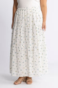 Rana Broderie Anglaise Kjol - Forglemmegei White