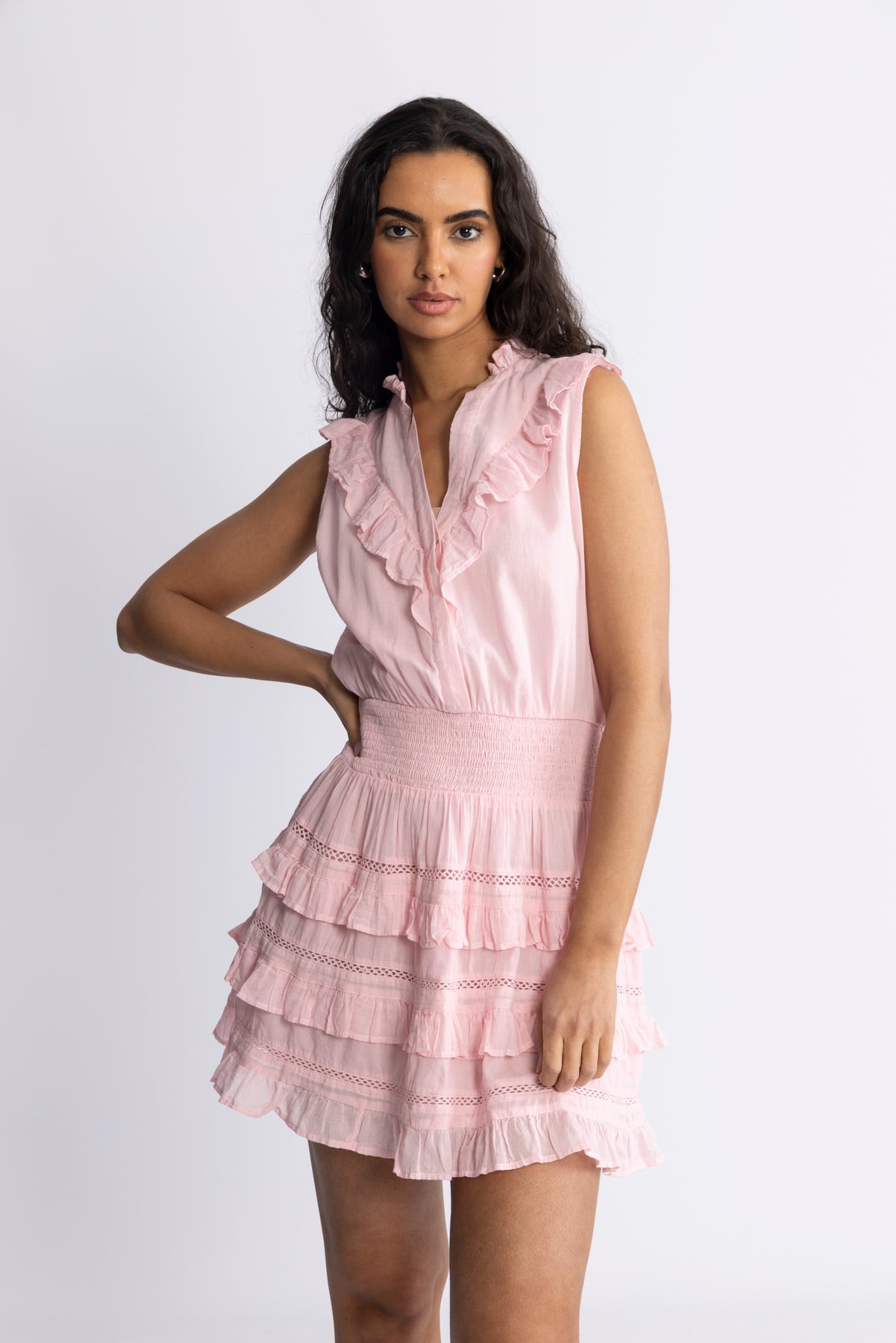 Villa Voile Dress - Light Pink