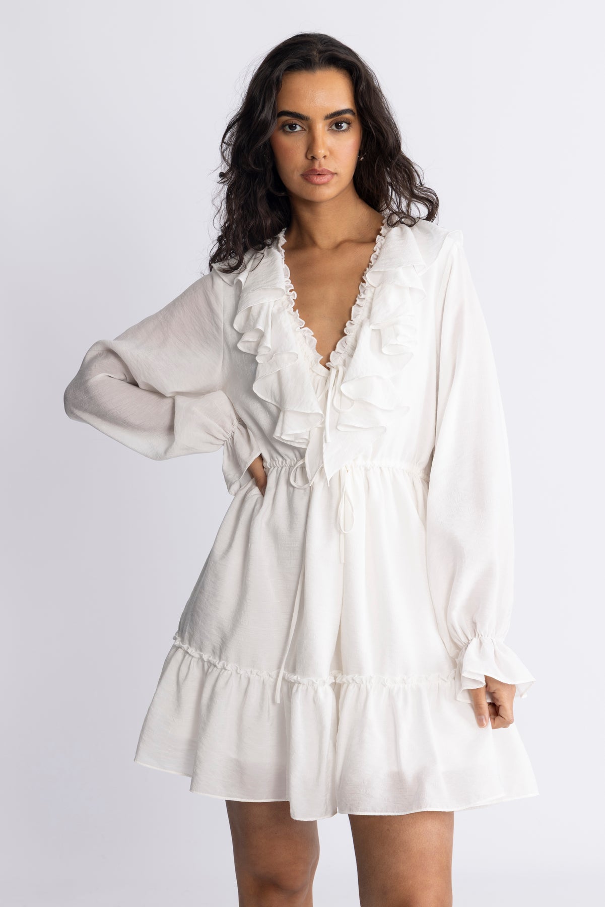 Aldora Boho Dress - Vit