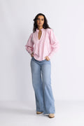 Emma Stripe Blus - Rosa