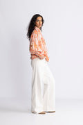 Sibba Patchwork Blus - Korall