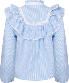 Viva Voile Blouse - Blue Stripe