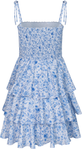Magni Mini Dress - Blue Flower