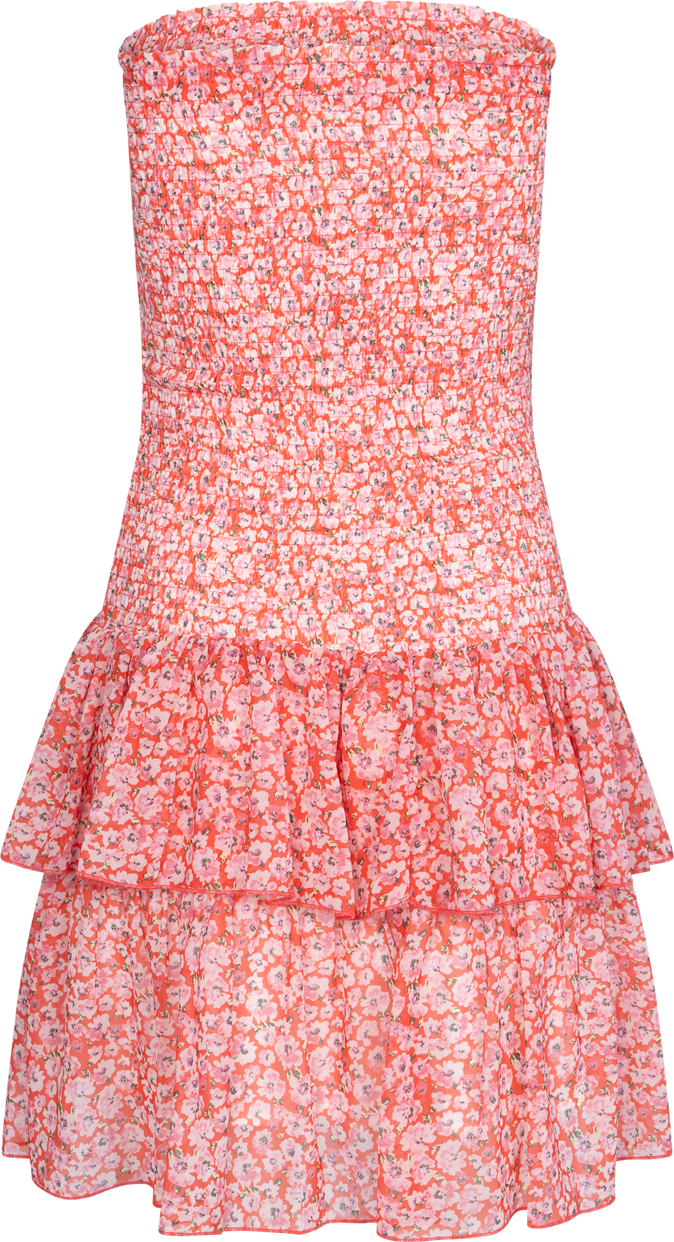 Kanutte Chiffon Smock Dress - Rosa