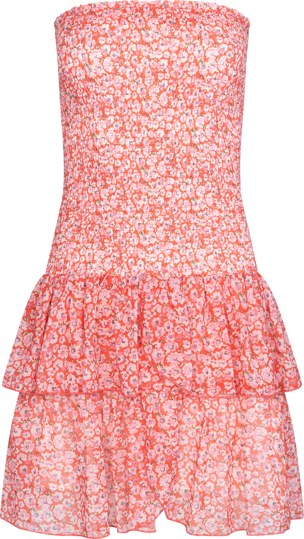 Kanutte Chiffon Smock Dress - Rosa