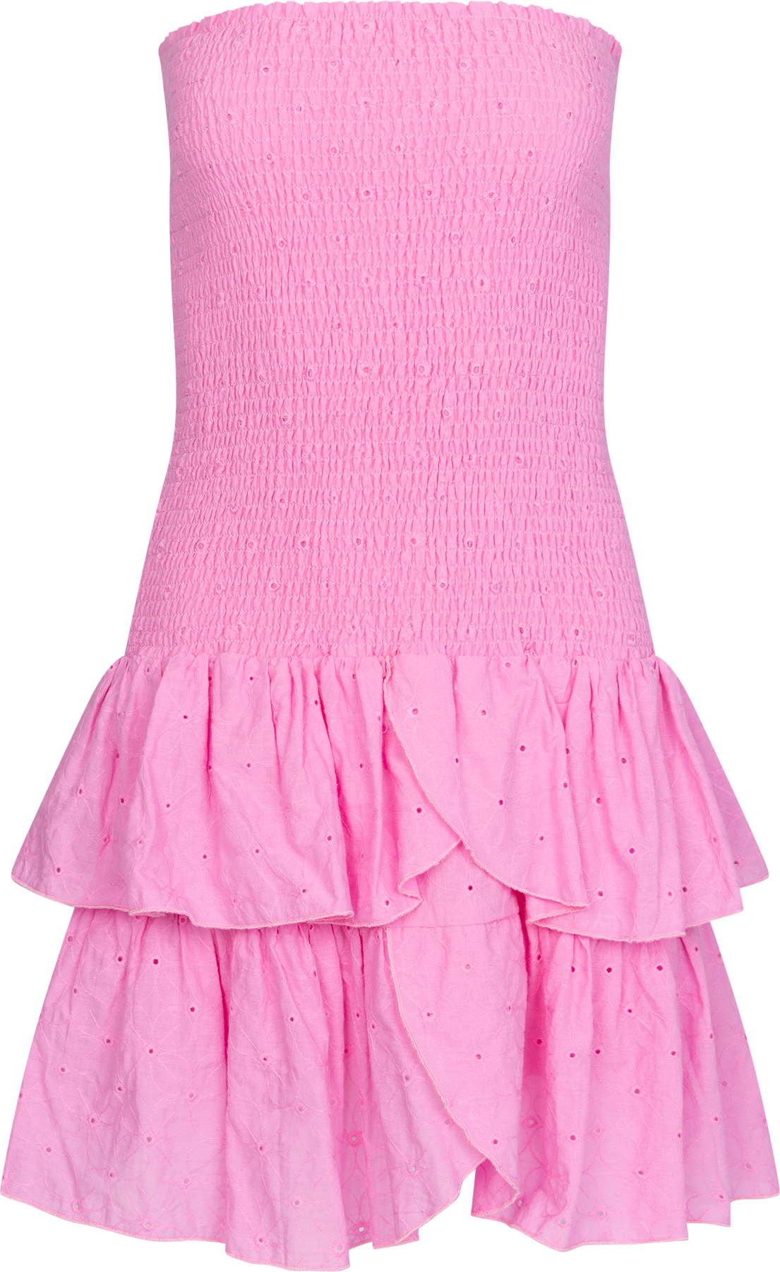 Kanutte Emb Smock Dress - Rosa