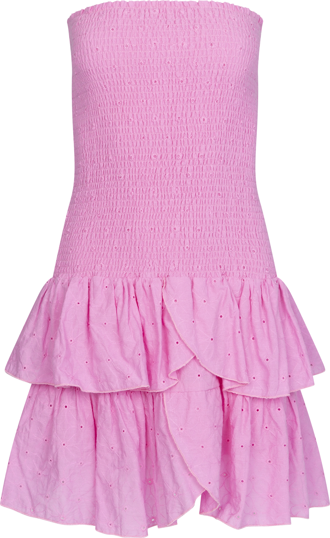 Kanutte Emb Smock Dress - Pink