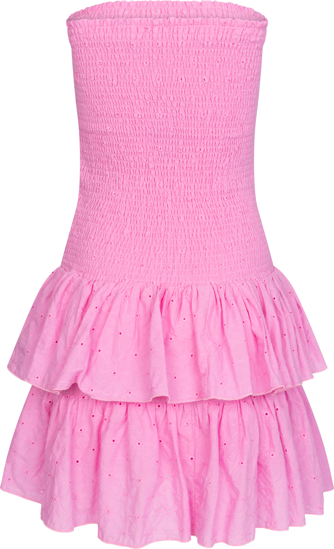 Kanutte Emb Smock Dress - Rosa