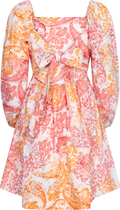 Eva Paisley Linneklänning - Coral Paisley